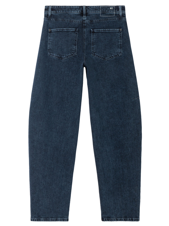 Cambio Baggy Jeans – Blauw-98% katoen, 2% elasthaan-DAMES BROEKEN-Blauw
