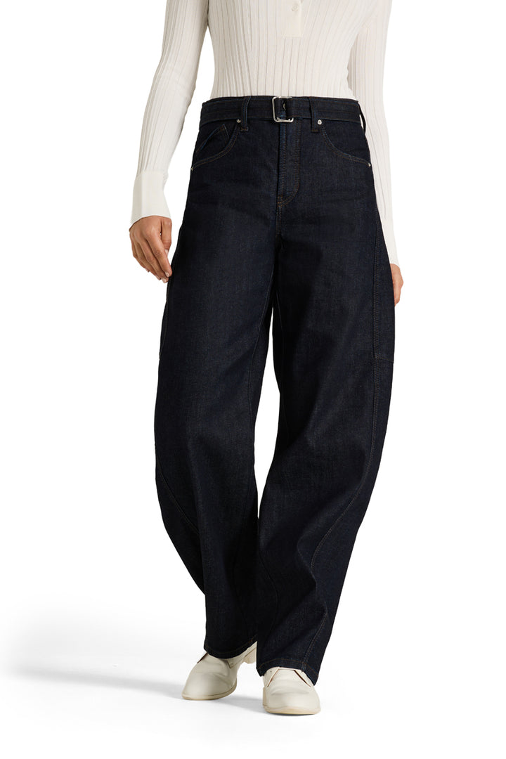 Cambio Baggy Jeans – Blauw-98% katoen, 2% polyuretaan-DAMES BROEKEN-Blauw