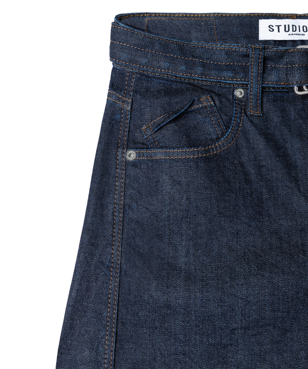 Cambio Baggy Jeans – Blauw-98% katoen, 2% polyuretaan-DAMES BROEKEN-Blauw