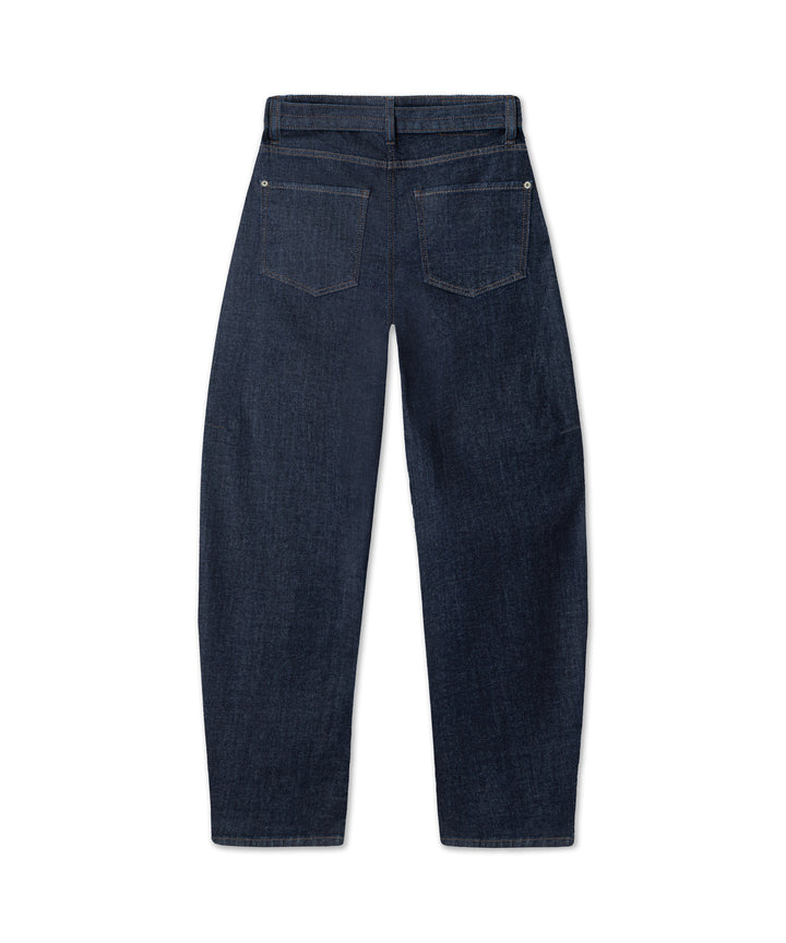 Cambio Baggy Jeans – Blauw-98% katoen, 2% polyuretaan-DAMES BROEKEN-Blauw