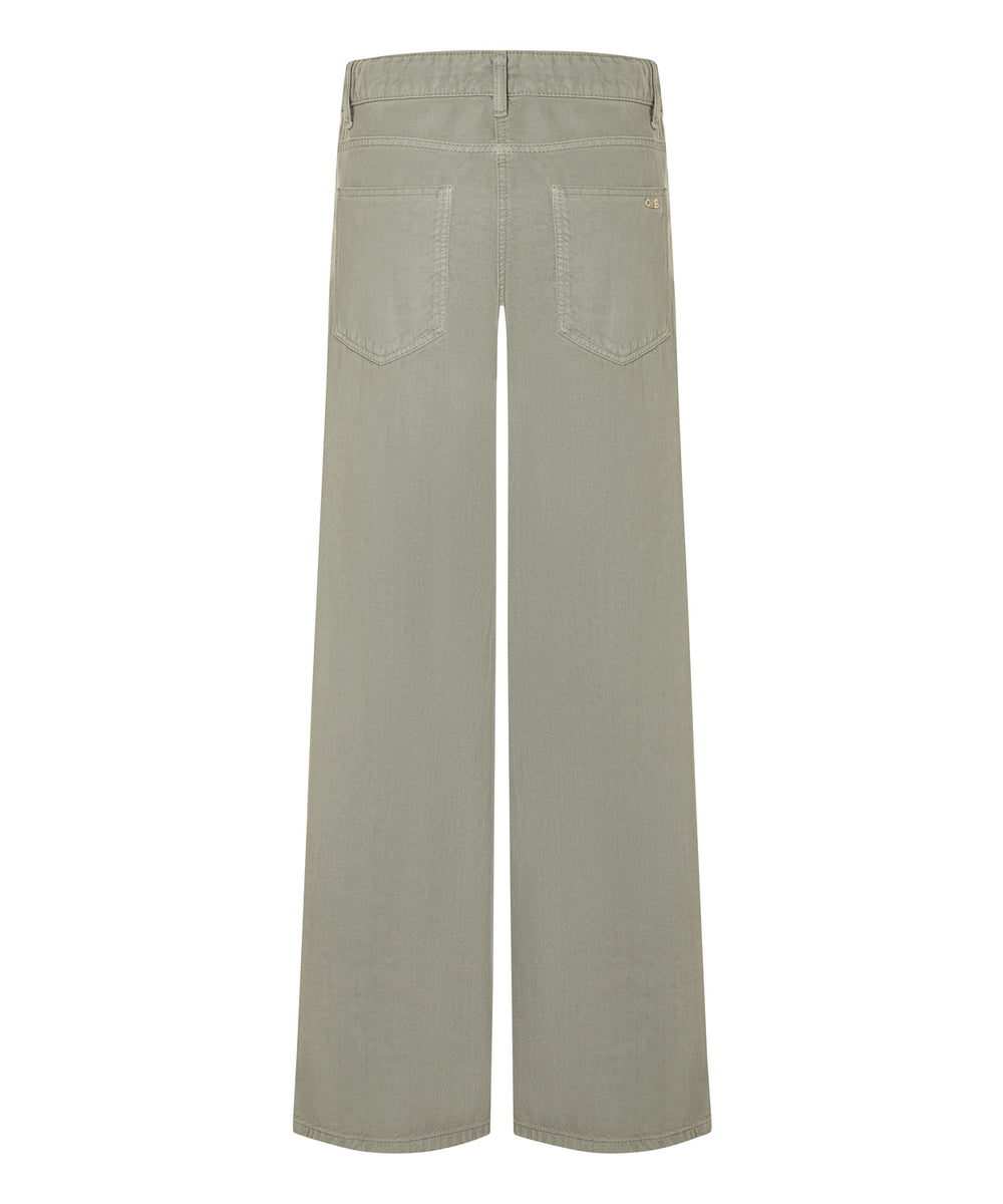 Cambio Baggy Jeans – Groen-60% lyocell, 27% katoen, 3% linnen-DAMES BROEKEN-Groen