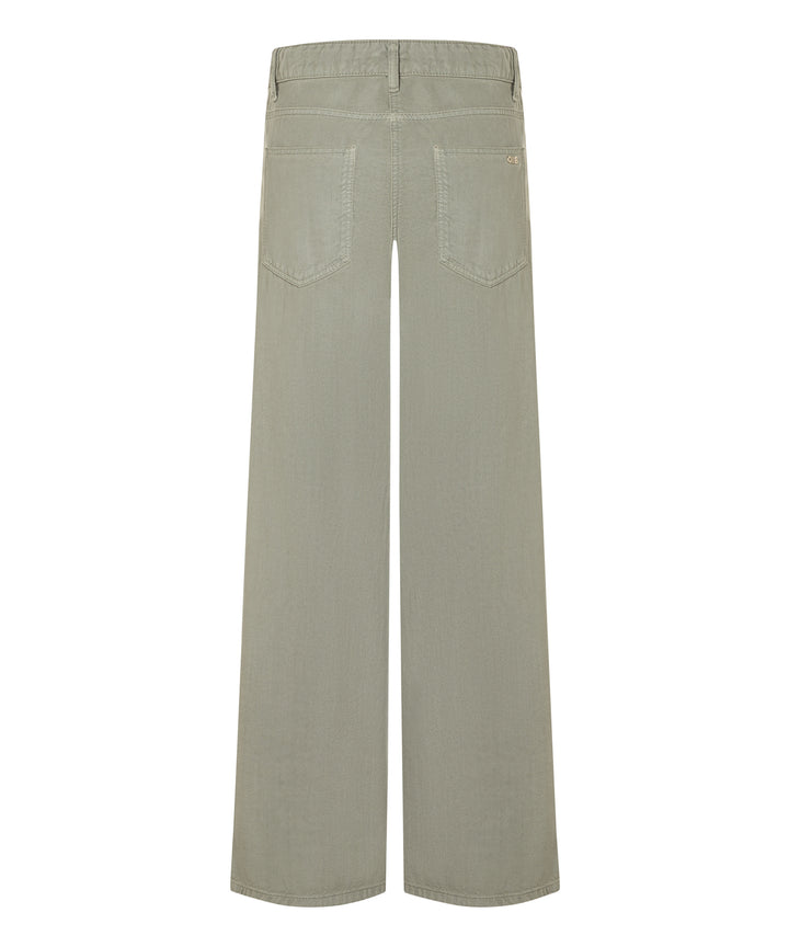Cambio Baggy Jeans – Groen-60% lyocell, 27% katoen, 3% linnen-DAMES BROEKEN-Groen