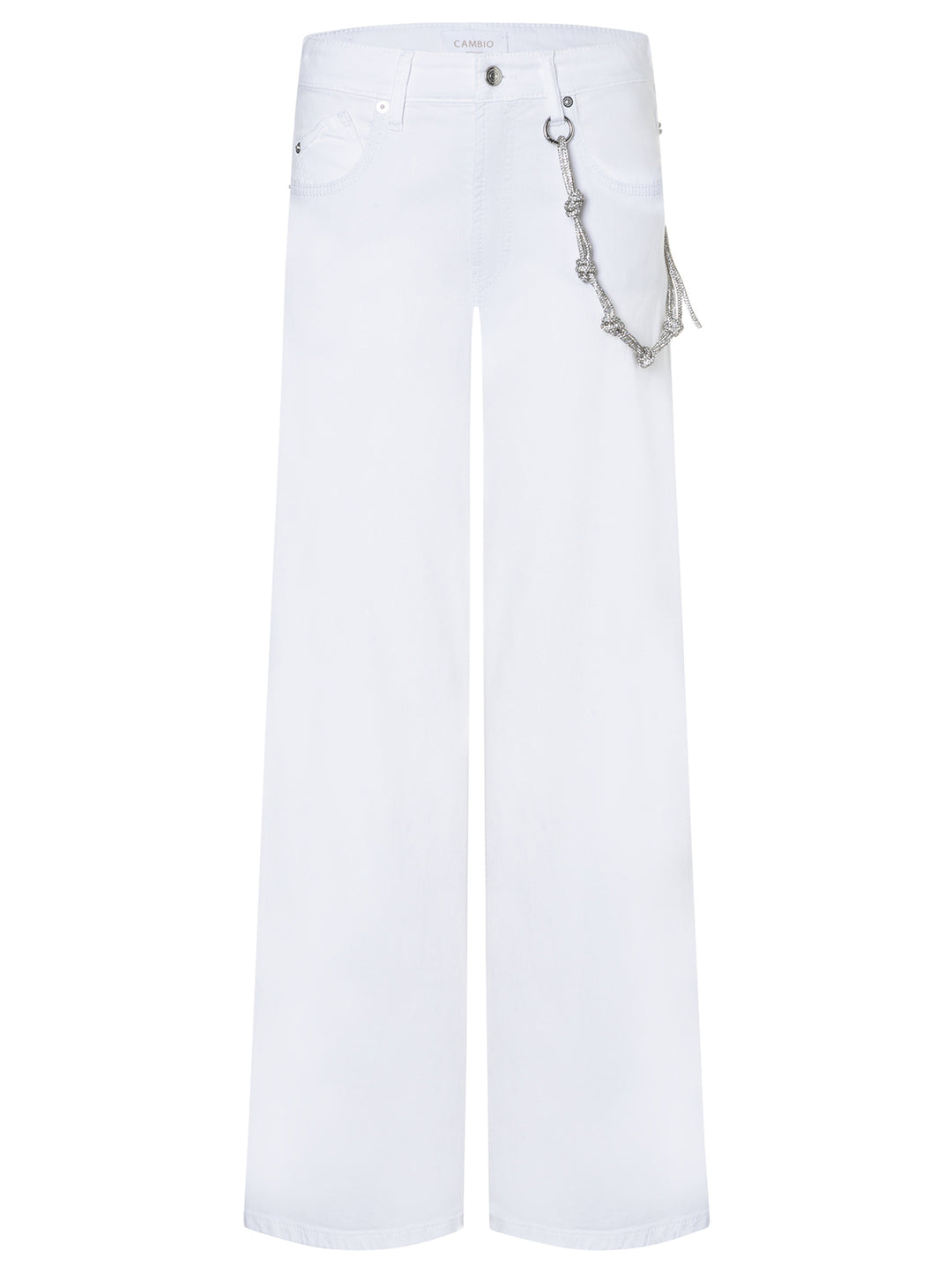 Cambio Baggy jeans – Wit-63% katoen, 25% lyocell, 11% linnen, 1% elastaan-DAMES BROEKEN-Wit