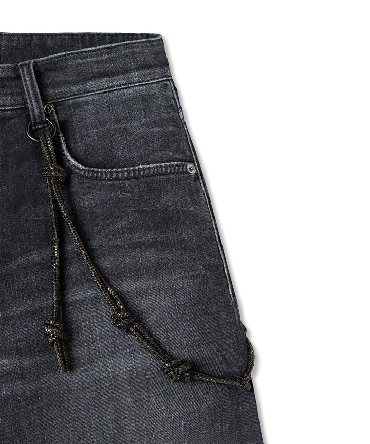 Cambio Baggy Jeans – Zwart-97% katoen, 3% elastaan-DAMES BROEKEN-Zwart