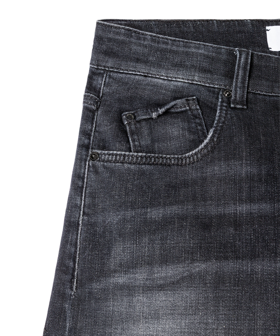 Cambio Baggy Jeans – Zwart-97% katoen, 3% elastaan-DAMES BROEKEN-Zwart