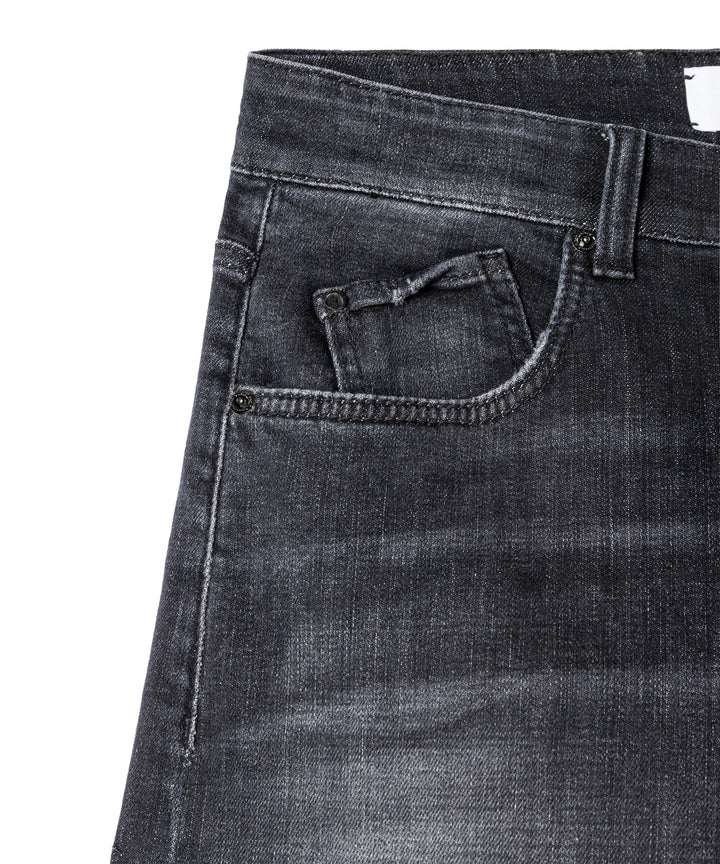 Cambio Baggy Jeans – Zwart-97% katoen, 3% elastaan-DAMES BROEKEN-Zwart