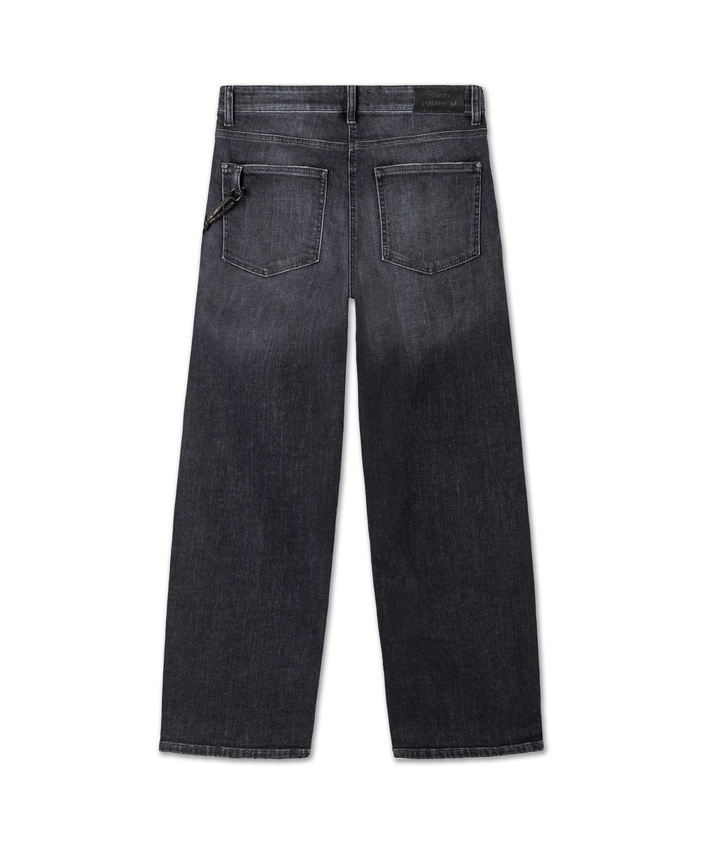 Cambio Baggy Jeans – Zwart-97% katoen, 3% elastaan-DAMES BROEKEN-Zwart