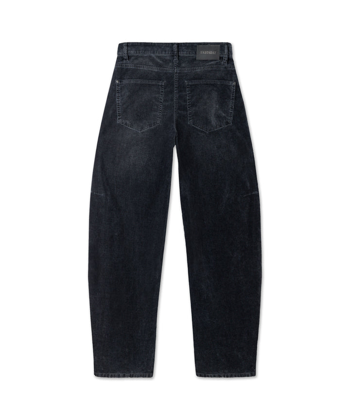 Cambio Baggy Twisted Pantalon – Zwart-98% katoen, 2% elastaan-DAMES BROEKEN-Zwart