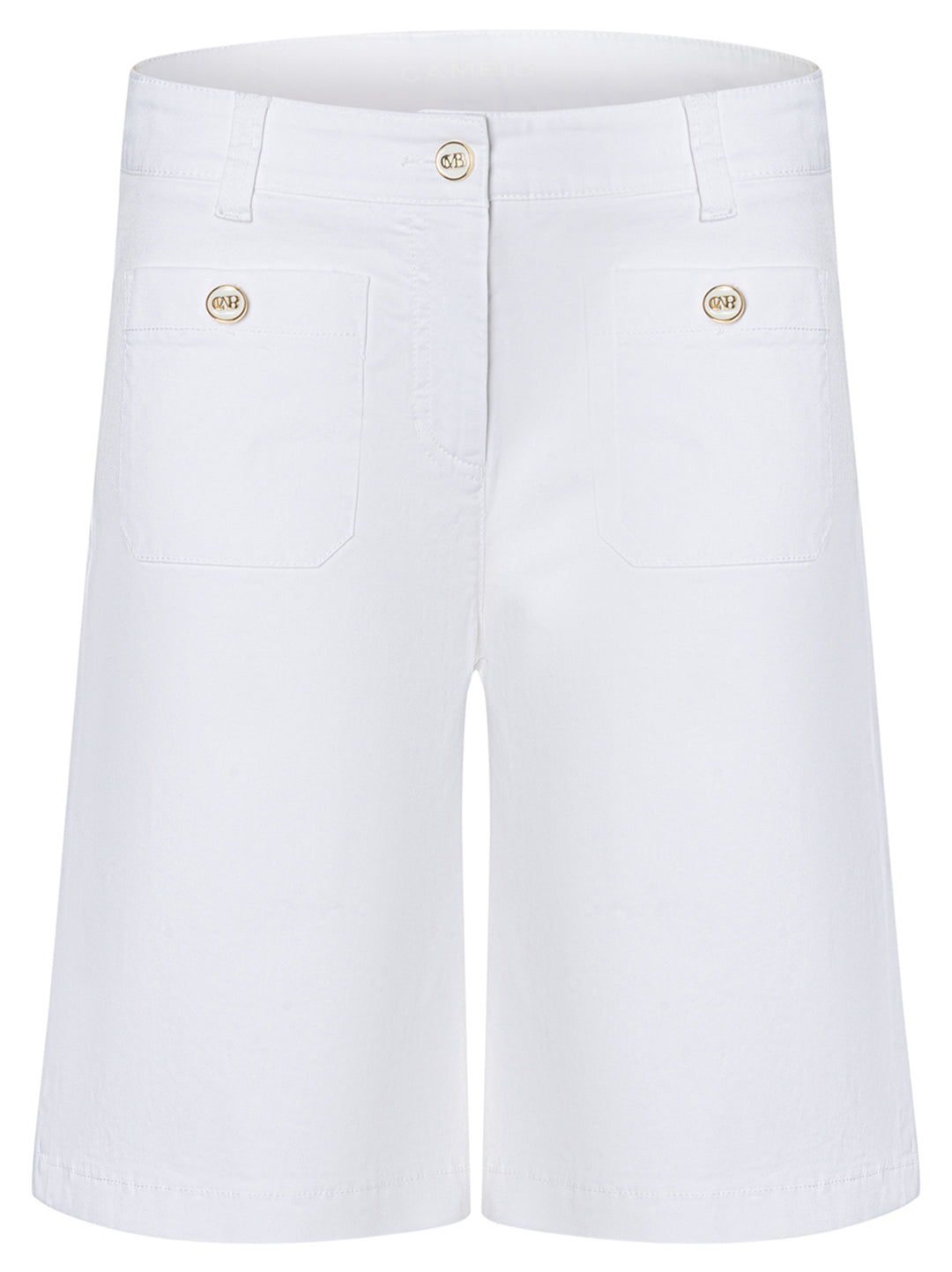 Cambio Blake Short – Wit-98% katoen, 2% elastaan-DAMES BROEKEN-Wit