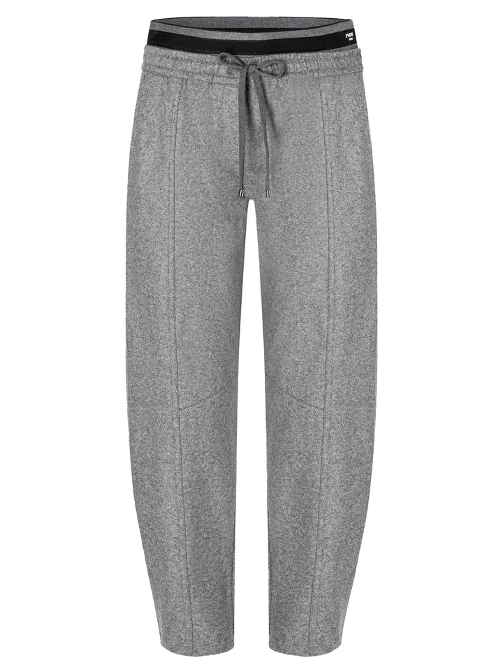 Cambio Eden Pantalon met Hoge Taille – Grijs-66% polyester, 29% wol, 5% elastaan-DAMES BROEKEN-Grijs