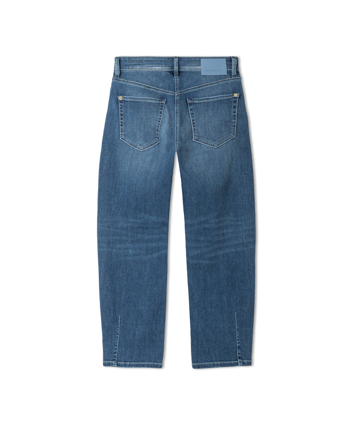 Cambio Elin Barrel Jeans – Blauw-92% katoen, 6% elastisch polyamide, 2% elastaan-DAMES BROEKEN-Blauw