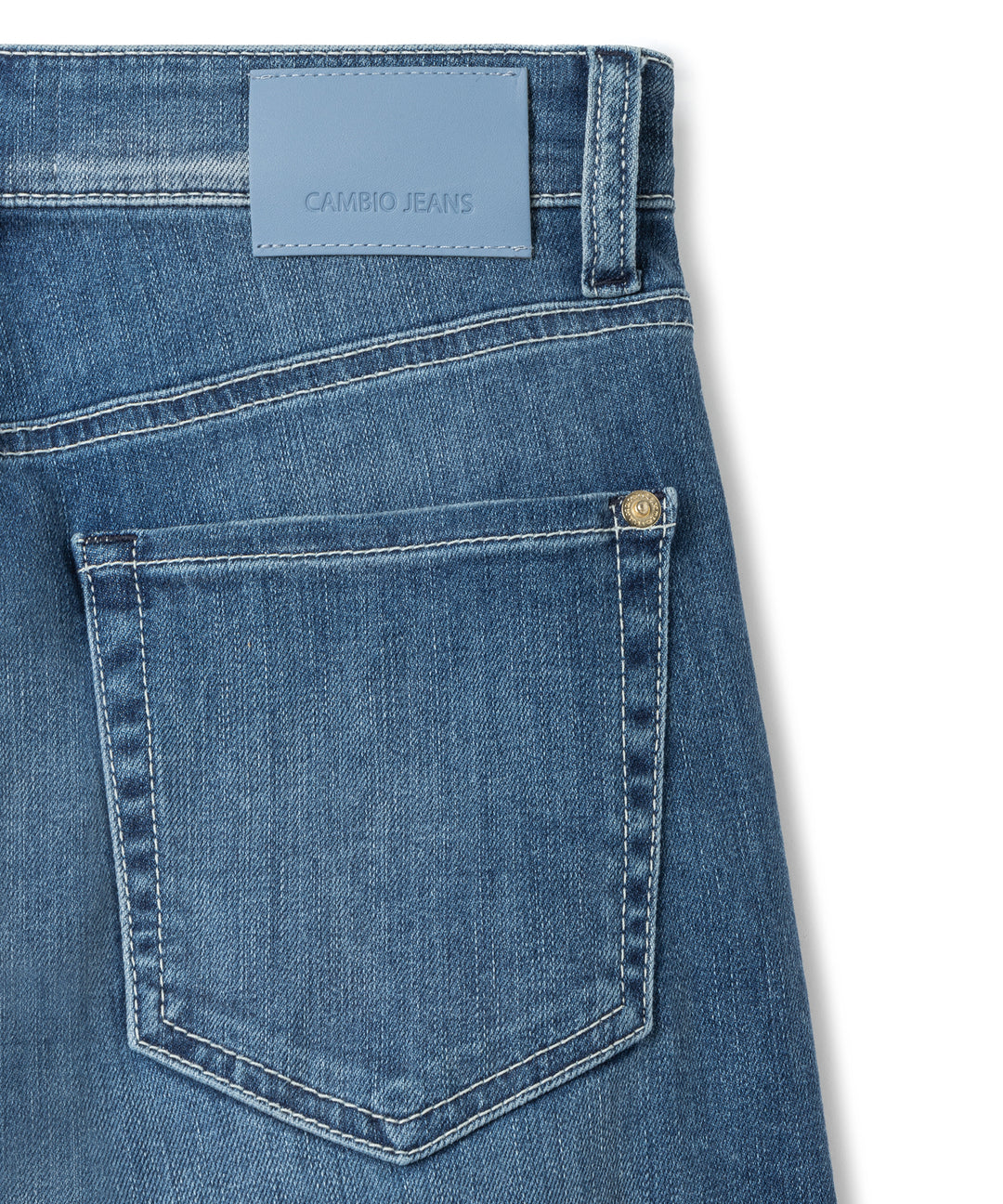 Cambio Elin Barrel Jeans – Blauw-92% katoen, 6% elastisch polyamide, 2% elastaan-DAMES BROEKEN-Blauw