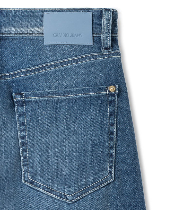 Cambio Elin Barrel Jeans – Blauw-92% katoen, 6% elastisch polyamide, 2% elastaan-DAMES BROEKEN-Blauw