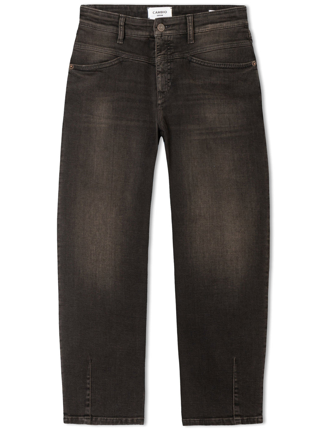 Cambio Elin Barrel Jeans – Bruin-92% katoen, 6% elastisch polyamide, 2% elastaan-DAMES BROEKEN-Bruin
