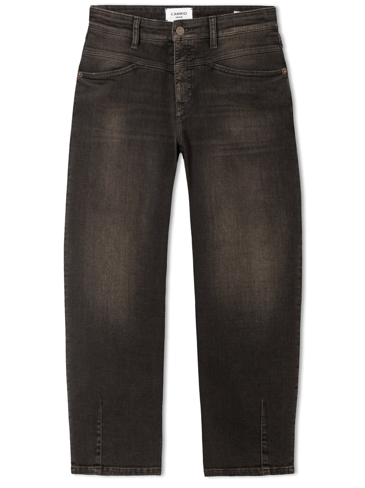 Cambio Elin Barrel Jeans – Bruin-92% katoen, 6% elastisch polyamide, 2% elastaan-DAMES BROEKEN-Bruin