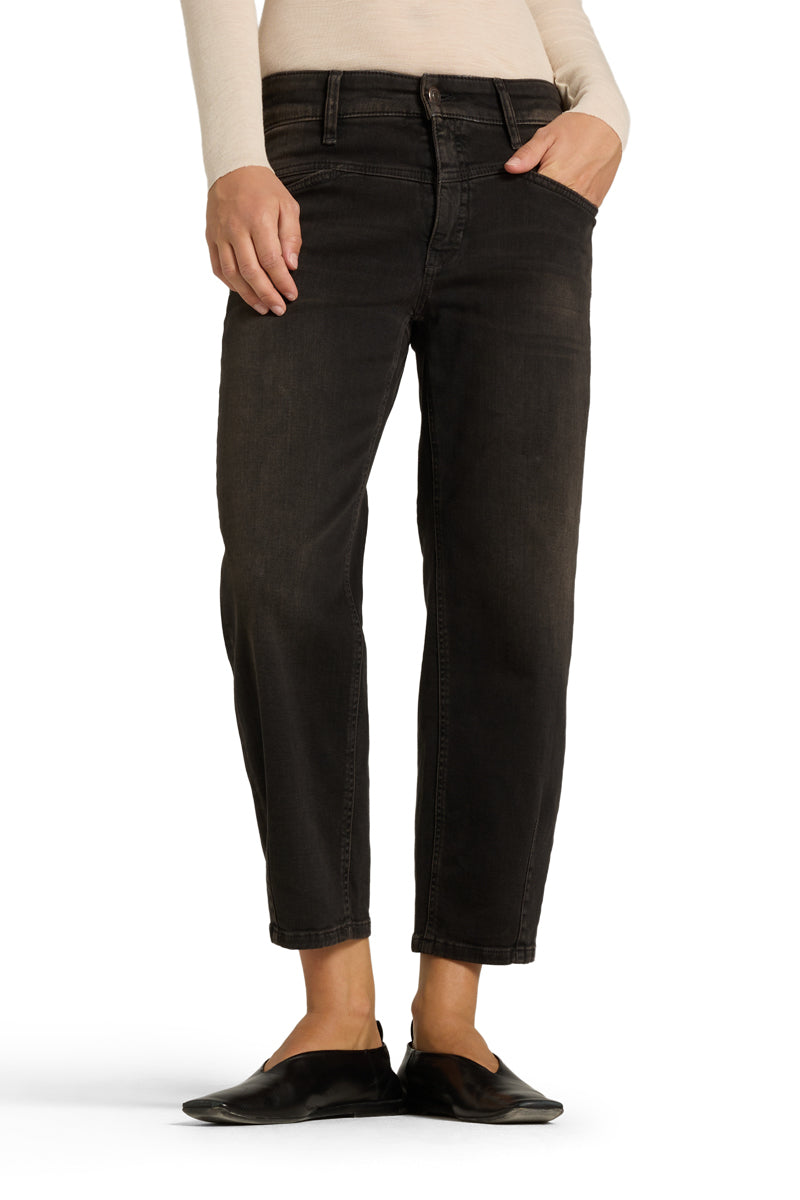 Cambio Elin Barrel Jeans – Bruin-92% katoen, 6% elastisch polyamide, 2% elastaan-DAMES BROEKEN-Bruin