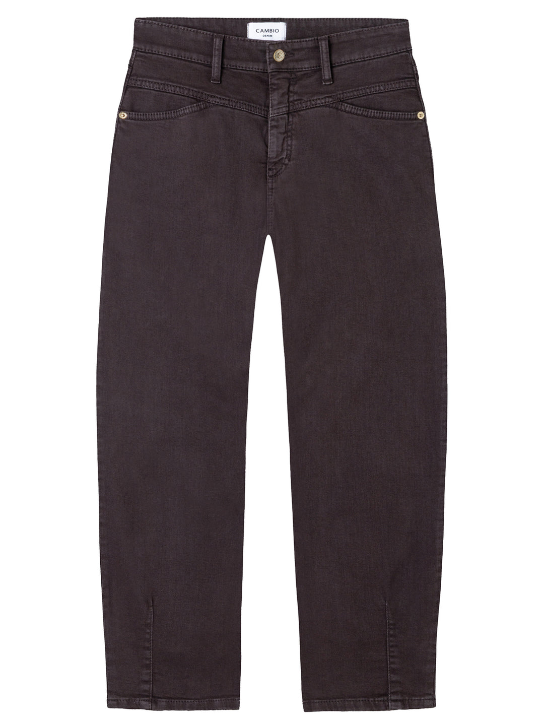 Cambio Elin Jeans – Bruin-92% katoen, 6% elastomultiester, 2% elastaan-DAMES BROEKEN-Bruin