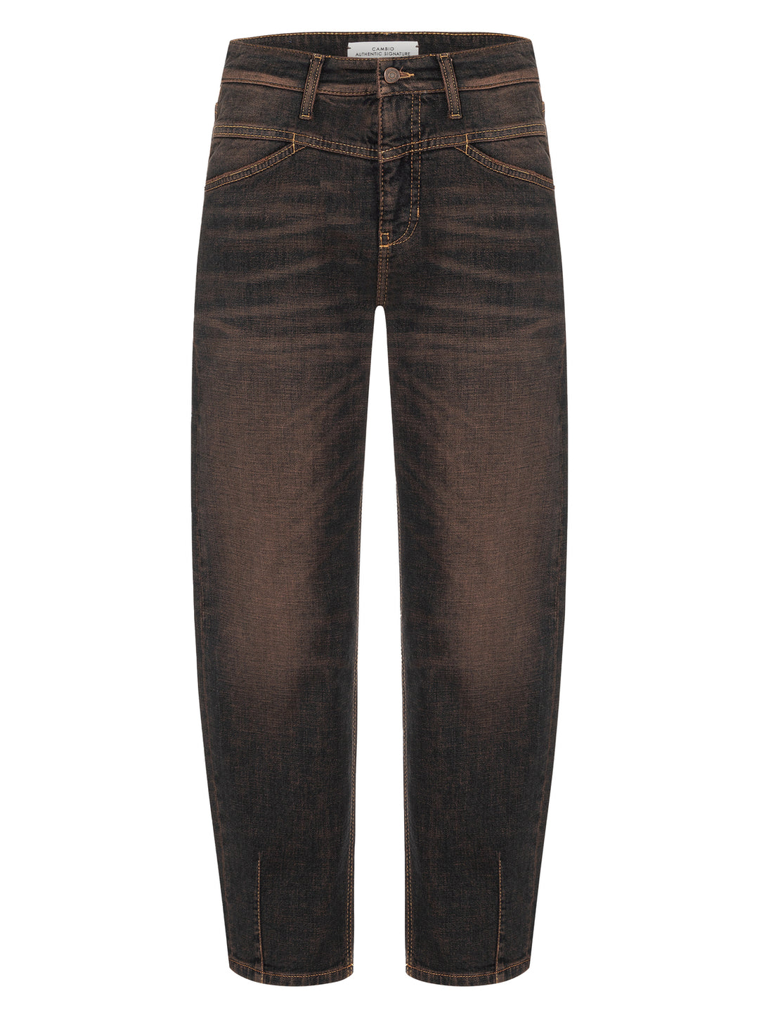 Cambio Elin Jeans – Bruin-98% katoen, 2% elastaan-DAMES BROEKEN-Bruin