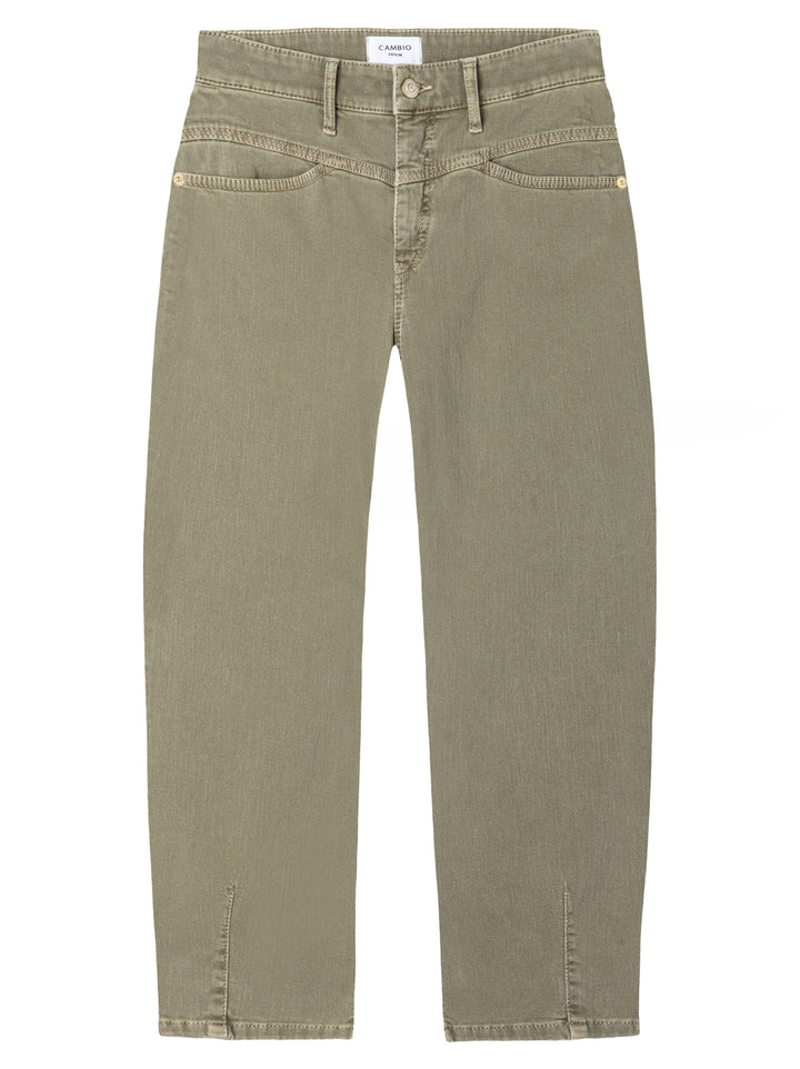 Cambio Elin Jeans – Groen-92% katoen, 6% elastomultiester, 2% elastaan-DAMES BROEKEN-Groen