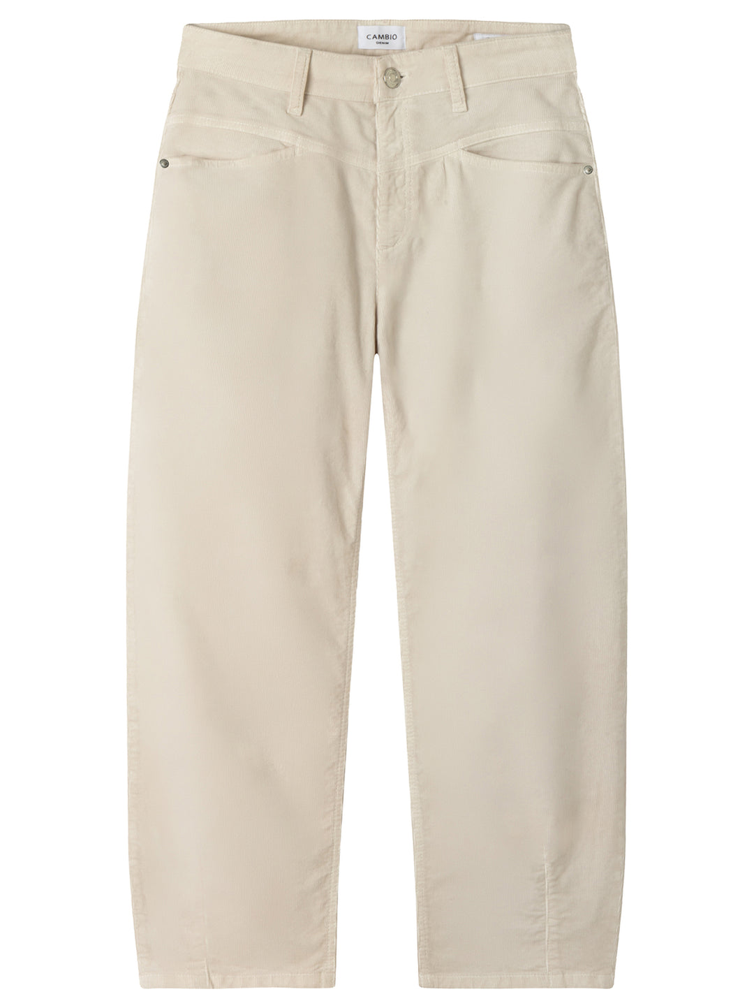 Cambio Elin Pantalon – Beige-97% katoen, 3% elasthaan-DAMES BROEKEN-Beige
