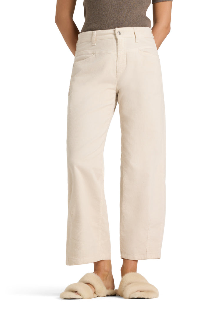 Cambio Elin Pantalon – Beige-97% katoen, 3% elasthaan-DAMES BROEKEN-Beige