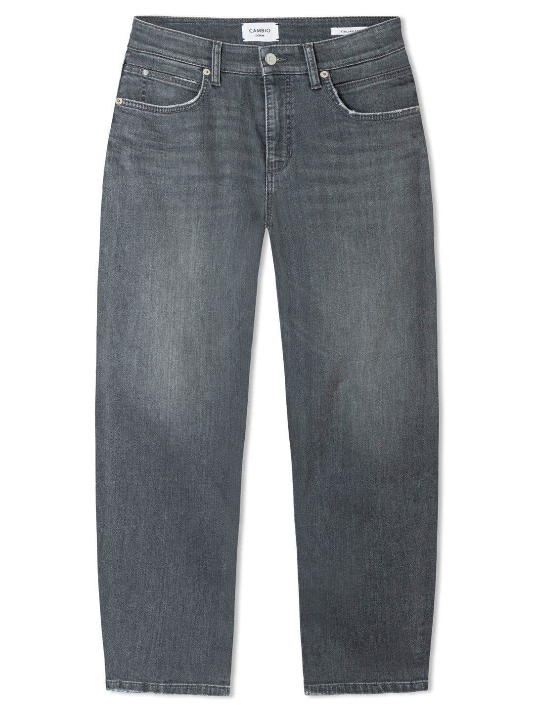 Cambio Elli Jeans – Grijs-92% katoen, 6% elastisch polyamide, 2% elastaan-DAMES BROEKEN-Grijs