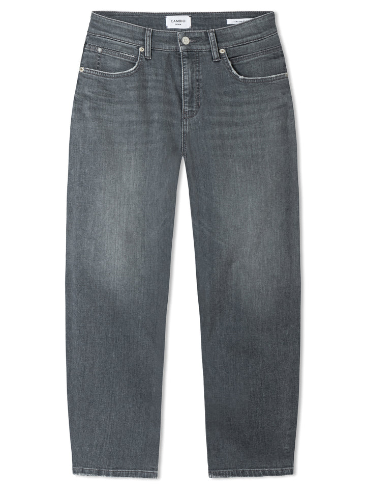 Cambio Elli Jeans – Grijs-92% katoen, 6% elastisch polyamide, 2% elastaan-DAMES BROEKEN-Grijs