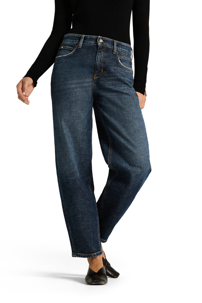 Cambio Elli long Jeans – Blauw-98% katoen, 2% elastaan-DAMES BROEKEN-Blauw