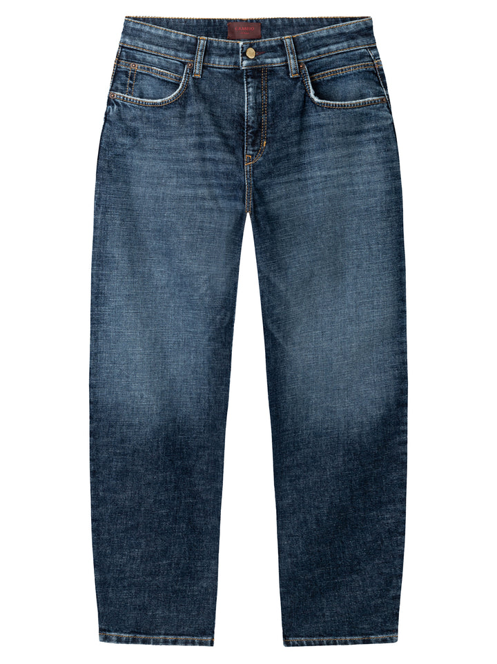 Cambio Elli long Jeans – Blauw-98% katoen, 2% elastaan-DAMES BROEKEN-Blauw