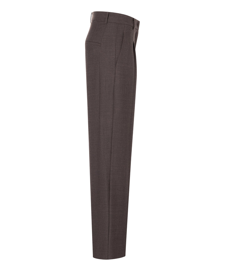 Cambio Elyssa Pantalon – Bruin-53% polyester, 43% wol, 4% elastaan-DAMES BROEKEN-Bruin