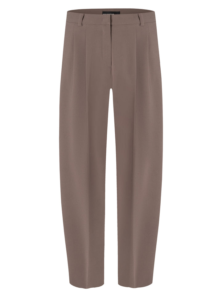 Cambio – Emilie Long Pantalon Bruin-90% polyester, 10% polyurethan-DAMES BROEKEN-Bruin