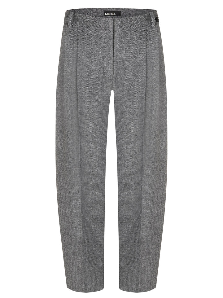 Cambio Emilie Pantalon – Grijs -62% polyester, 26% viscose, 9% wol, 3% elastaan-DAMES BROEKEN-Grijs