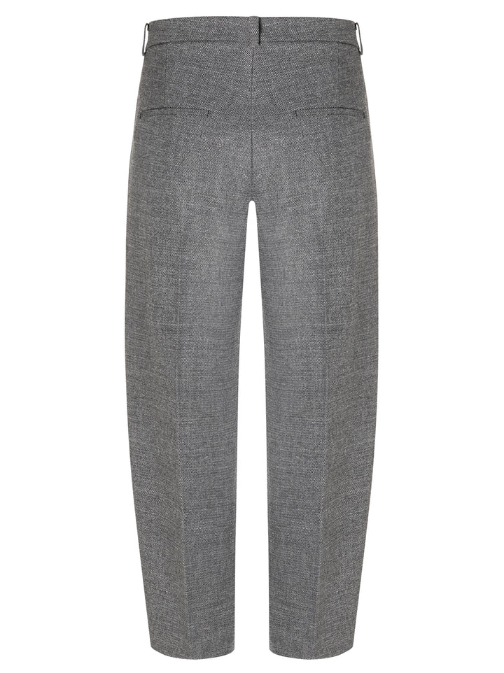 Cambio Emilie Pantalon – Grijs -62% polyester, 26% viscose, 9% wol, 3% elastaan-DAMES BROEKEN-Grijs