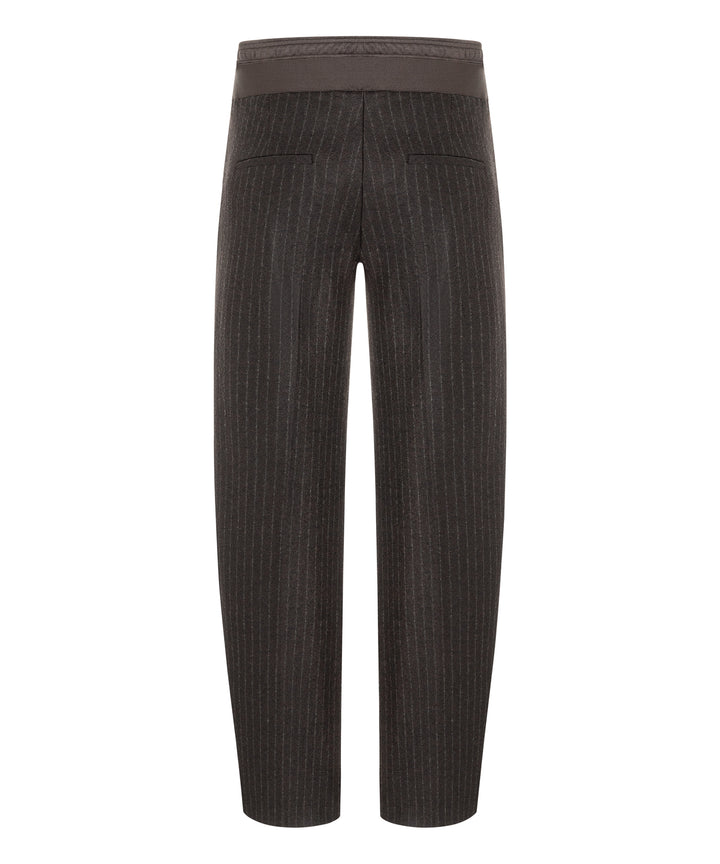 Cambio Eva Double Jogg Pantalon – Bruin-66% polyester, 29 %wol, 5% elasthaan-DAMES BROEKEN-Bruin