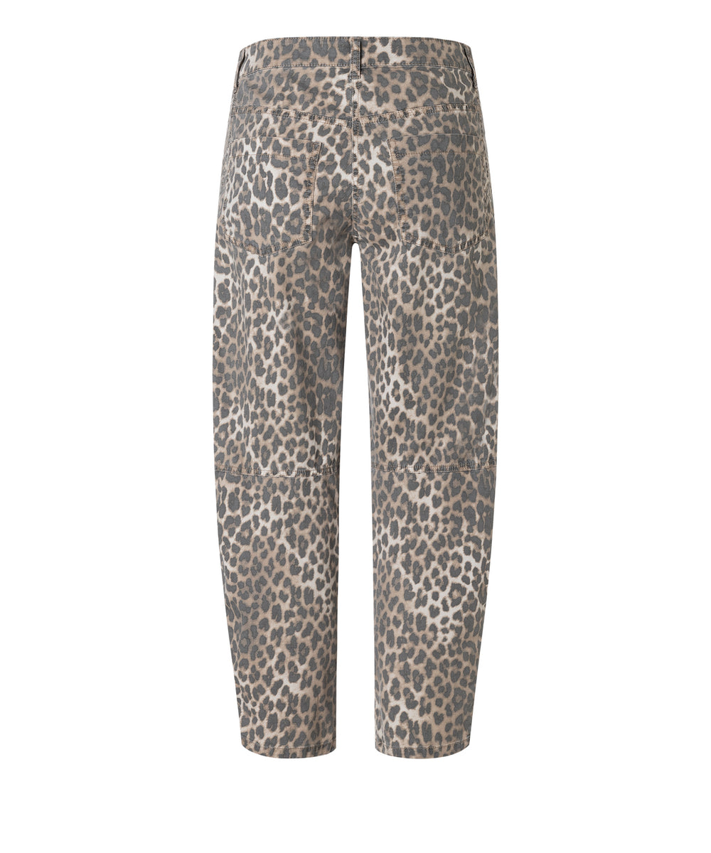 Cambio Eve Jeans – Luipaardprint-97% katoen, 3% elasthaan-DAMES BROEKEN-Bruin