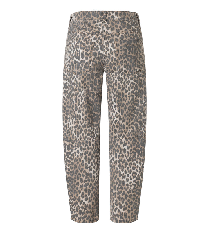 Cambio Eve Jeans – Luipaardprint-97% katoen, 3% elasthaan-DAMES BROEKEN-Bruin