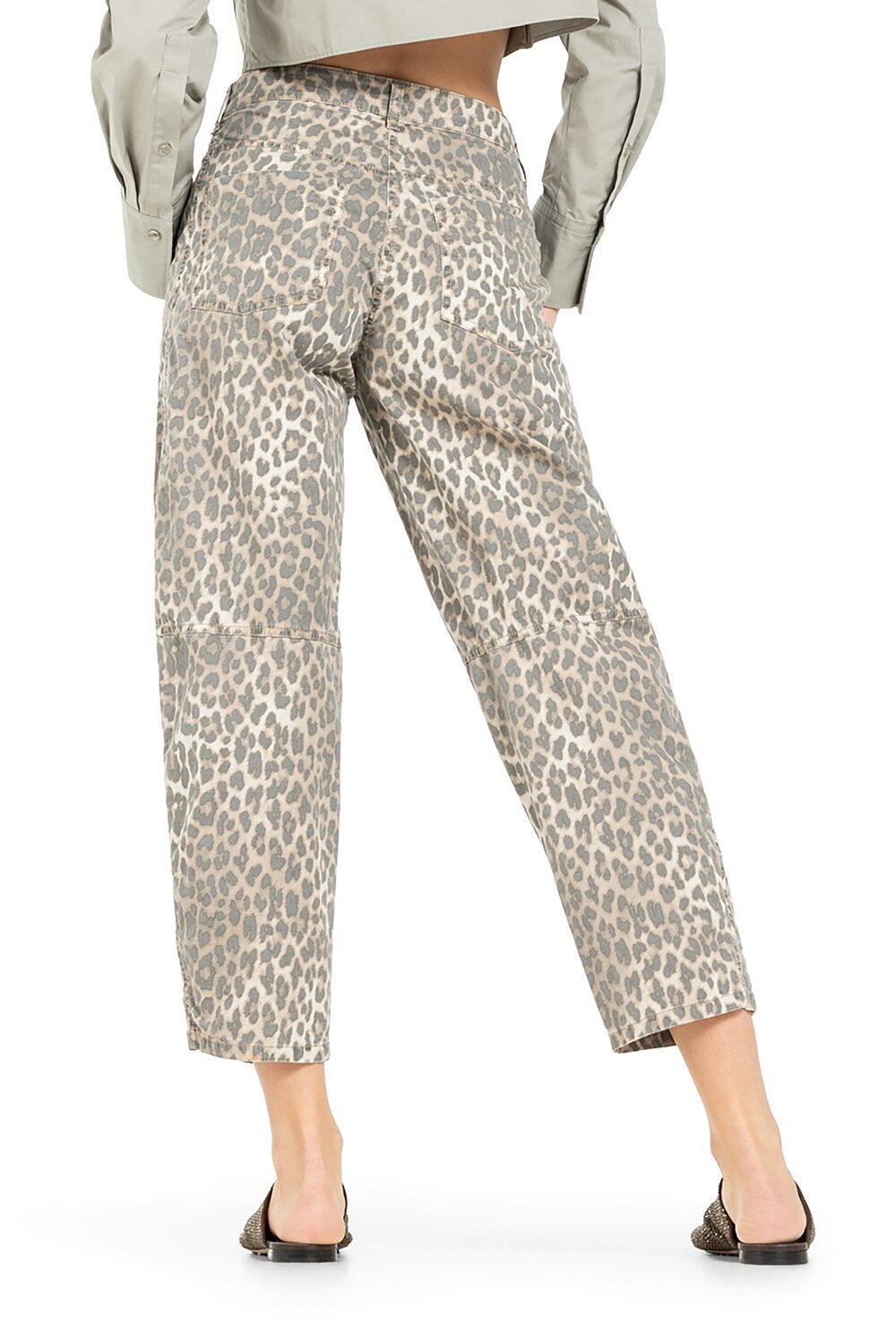 Cambio Eve Jeans – Luipaardprint-97% katoen, 3% elasthaan-DAMES BROEKEN-Bruin