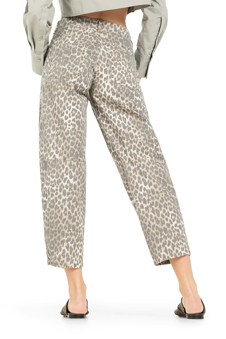 Cambio Eve Jeans – Luipaardprint-97% katoen, 3% elasthaan-DAMES BROEKEN-Bruin