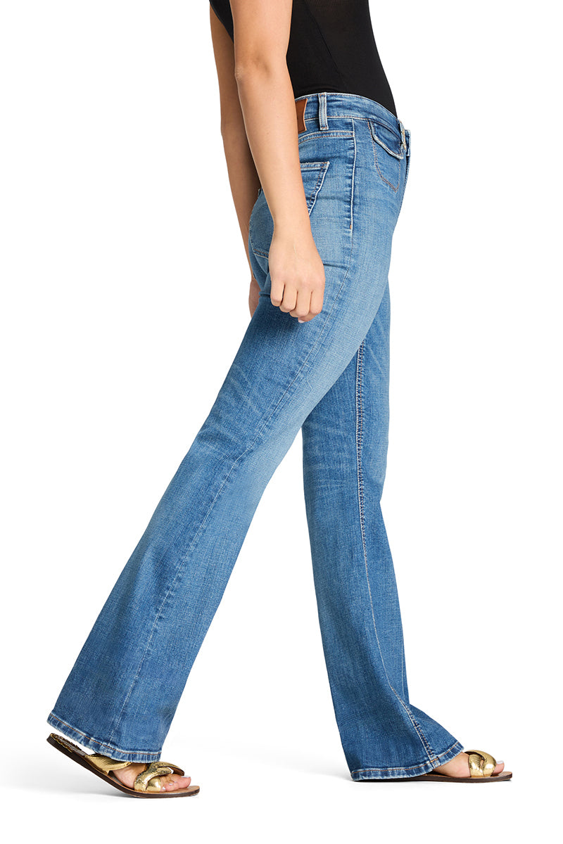 Cambio Fabienne Pocket Jeans – Blauw-97% katoen, 3% elastaan -DAMES BROEKEN-Blauw