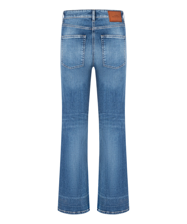 Cambio Fabienne Pocket Jeans – Blauw-97% katoen, 3% elastaan -DAMES BROEKEN-Blauw