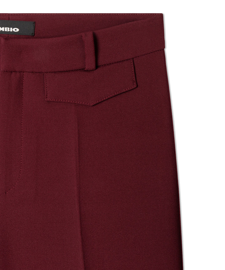 Cambio Famous Pantalon – Rood-63% polyester, 27% viscose, 7% katoen, 3% elasthaan-DAMES BROEKEN-Rood