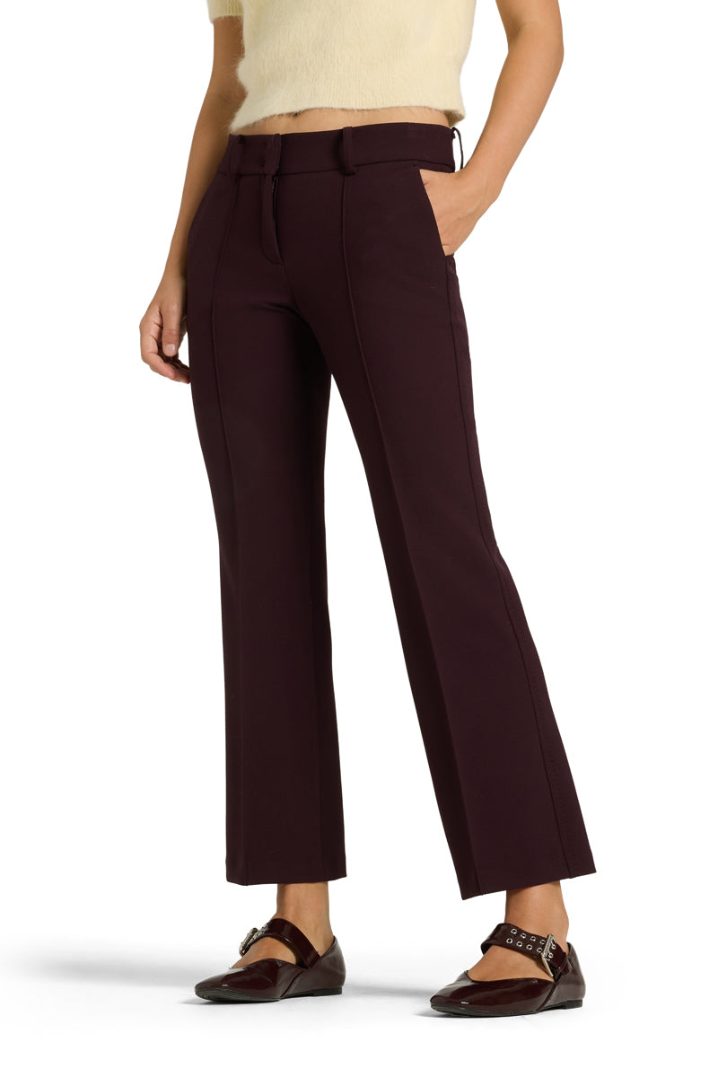 Cambio Farah Pantalon – Paars-63% polyester, 27% viscose, 7% katoen, 3% elastaan-DAMES BROEKEN-Paars