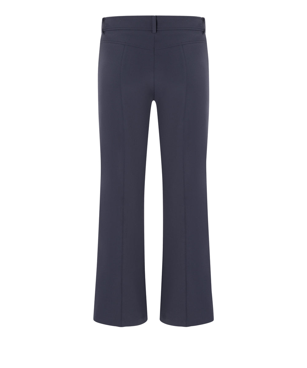 Cambio Farah Patched Pantalon – Blauw-88% polyamide, 12% elastaan-DAMES BROEKEN-Blauw