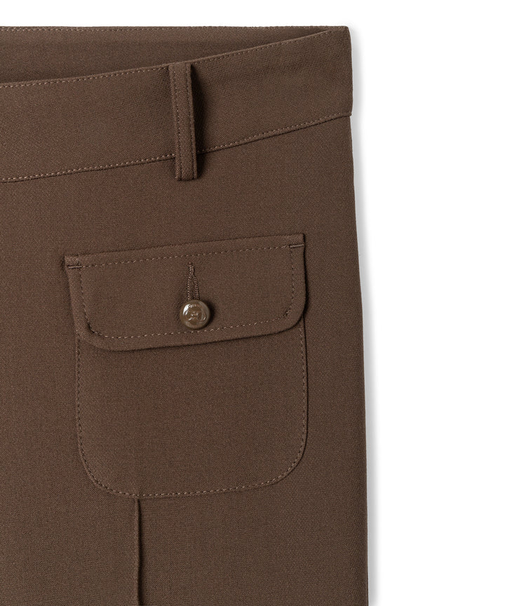 Cambio Farah Pocket Long Pantalon – Bruin-63% polyester, 27% viscose, 7% katoen, 3% elastaan-DAMES BROEKEN-Bruin