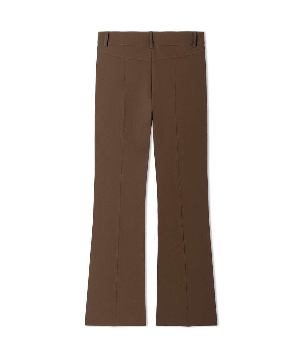 Cambio Farah Pocket Long Pantalon – Bruin-63% polyester, 27% viscose, 7% katoen, 3% elastaan-DAMES BROEKEN-Bruin