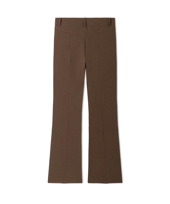 Cambio Farah Pocket Long Pantalon – Bruin-63% polyester, 27% viscose, 7% katoen, 3% elastaan-DAMES BROEKEN-Bruin