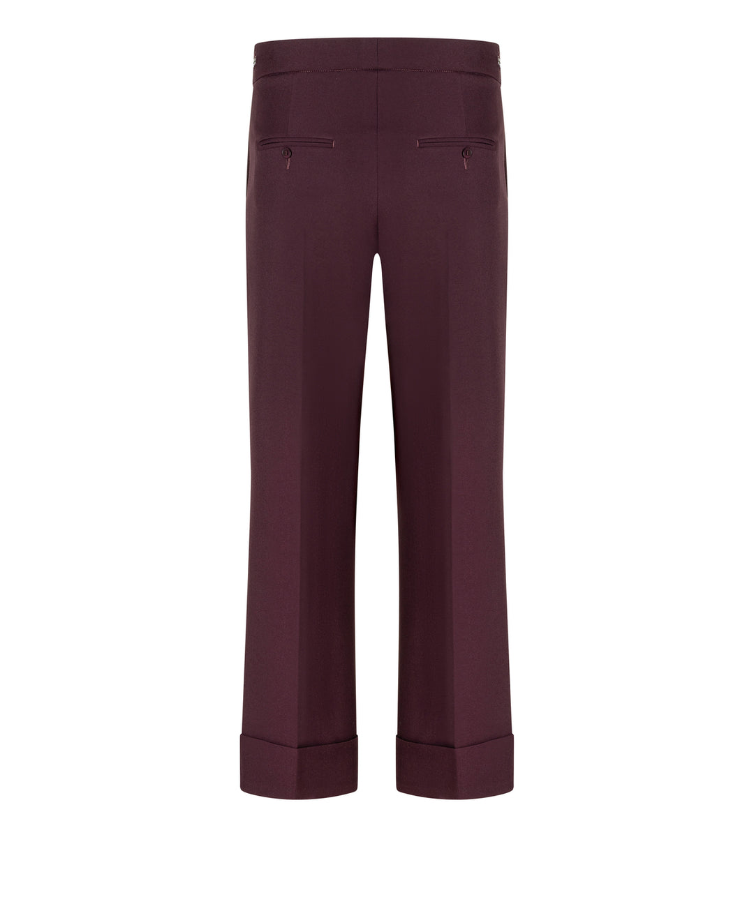 Cambio France Cropped Wide-Leg Pantalon – Rood-7% katoen, 63% polyester, 27% viscose-DAMES BROEKEN-Rood