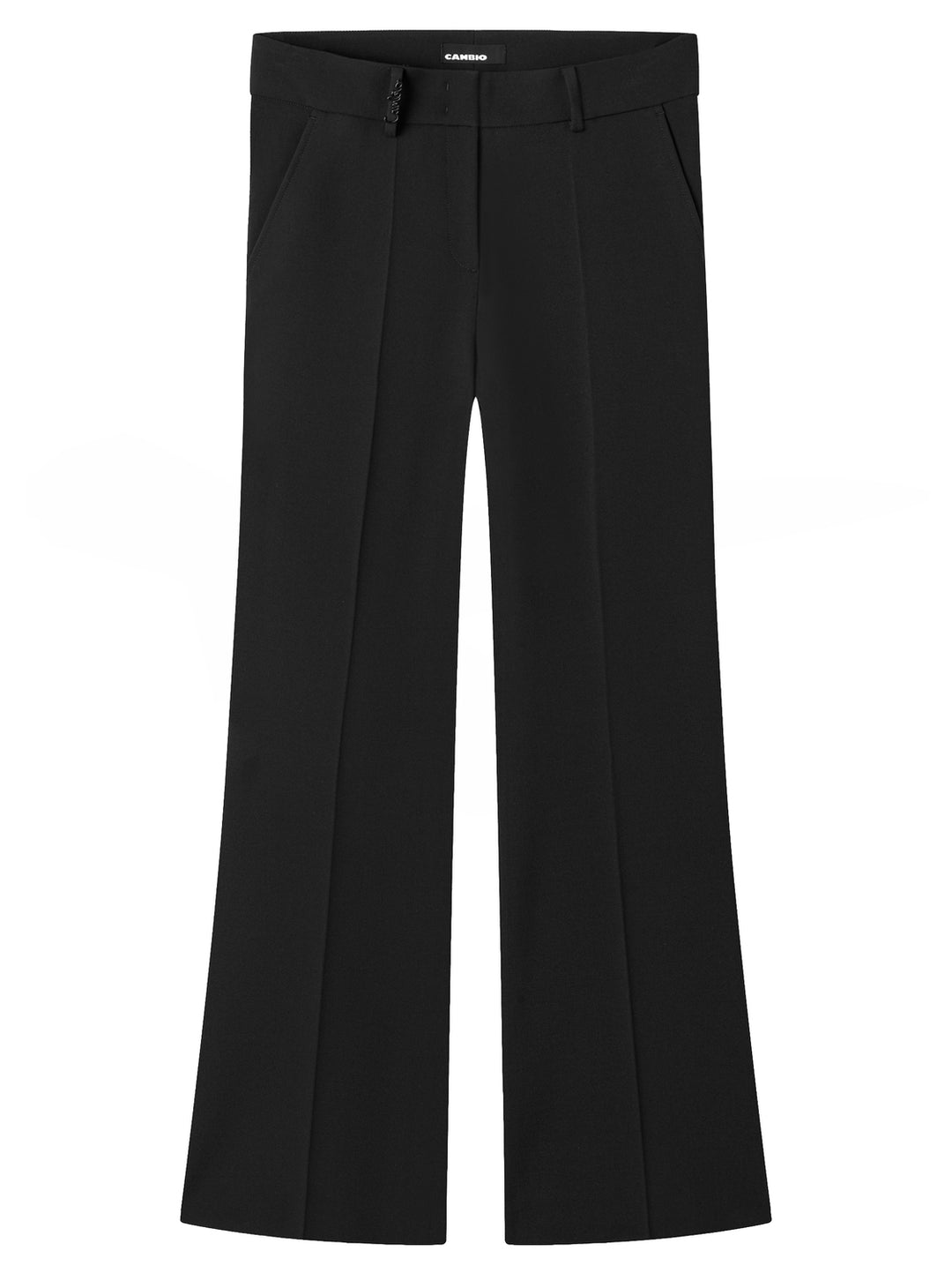 Cambio France Pantalon – Zwart-63% polyester, 27% viscose, 7% katoen, 3% elastaan-DAMES BROEKEN-Zwart