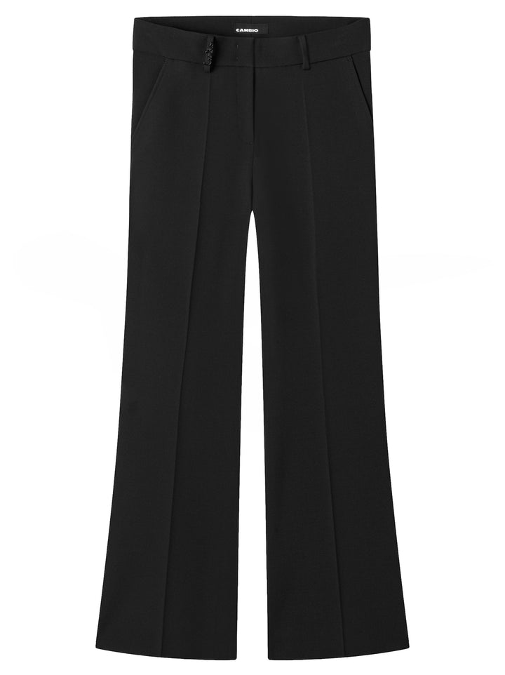 Cambio France Pantalon – Zwart-63% polyester, 27% viscose, 7% katoen, 3% elastaan-DAMES BROEKEN-Zwart