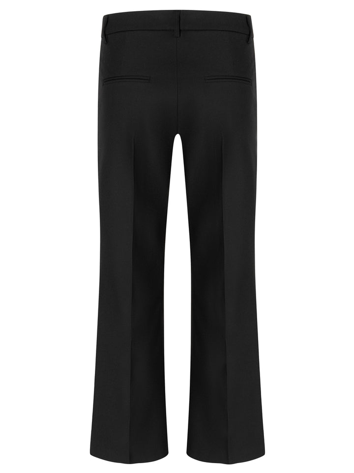 Cambio France Statement Slit Pantalon – Zwart-63% polyester, 27% viscose, 7% katoen, 3% elastaan-DAMES BROEKEN-Zwart